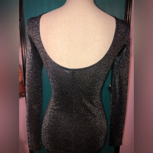 3/$12 Black Metallic H&M Dress - Picture 2 of 5